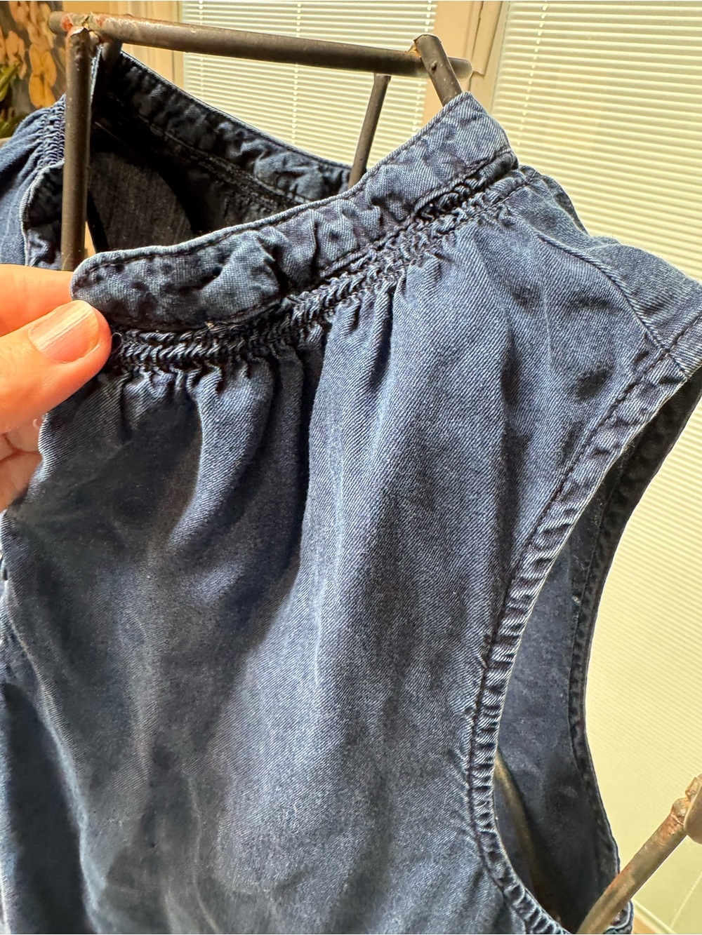 Kids Denim Elastic-Waist Bottoms in Dark Blue Lis Claiborne